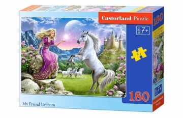 Dėlionė Castorland My Friend Unicorn, 180 dalių Jigsaw for kids