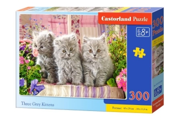 Dėlionė Castorland Three Grey Kittens, 300 dalių Puzles bērniem