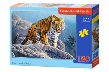 Dėlionė Castorland Tiger on the Rock, 180 dalių Puzles bērniem