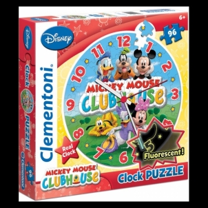 Dėlionė Clock Puzzle - Mickey Mouse