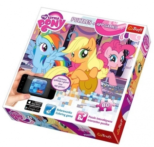 Interaktyvi dėlionė Little Pony Trefl Puzzle 75100 - 80 dalių 