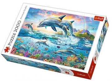 Dėlionė Trefl 27087 Puzzle Happy dolphins 2000 шт.