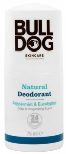 Dezodorantas Bulldog Natural roll-on deodorant ( Natura l Deodorant Peppermint & Eucalyptus Crisp & Invigo rating Scent) 75 ml