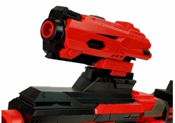 Didelis žaislinis šautuvas su minkštais šoviniais "Soft Bullet Gun", raudonai juodas
