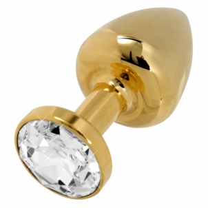 Diogol auksuotas analinis kaištukas – aksesuaras su kristalu 30mm Analiniai kaiščiai ir falai