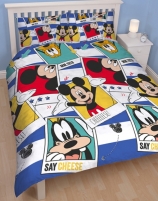 DISNEY Mickey Mouse  dvigulės patalynės komplektas (Polaroidinės nuotraukos) Комплекты постельного белья
