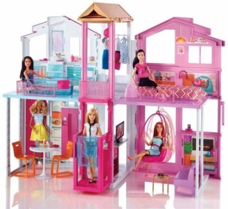 DLY32 Malibu namas MATTEL BARBIE Barbie 3-Storey Townhous