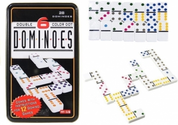 „Domino“ metalinėje dėžutėje Board games for kids