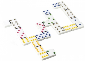 Stalo žaidimas Domino metalinėje dėžutėje