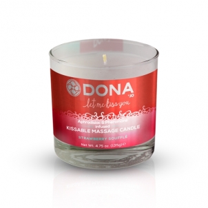Dona masažo žvakė (Braškių sufle skonio) Masažo aliejai
