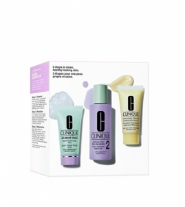 Dovanų komplekts Clinique 3 Steps to Clean cleansing care gift set for dry to combination skin 