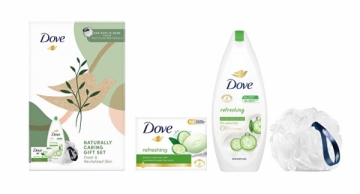 Dovanų komplekts Dove Body care gift set with Refreshing sponge