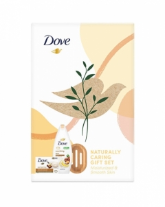 Dovanų rinkinys Dove Nourish ing Care body care gift set with soap dish
