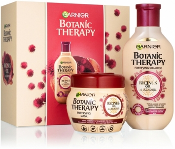 Dovanų rinkinys Garnier Botanic Therapy Ricinus Oil & Almond strengthening care gift set for weak and brittle hair Kvepalų ir kosmetikos rinkiniai
