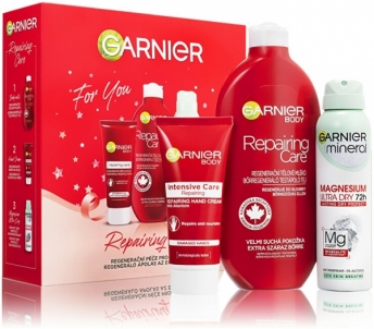 Dovanų komplekts Garnier Regenerative body care gift set for dry skin Repair ing Care Kvepalų ir kosmetikos rinkiniai
