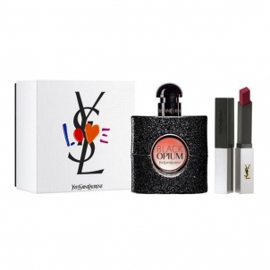 Gift set Yves Saint Laurent Black Opium - EDP 50 ml + lūpų dažai 2 g Kvepalų ir kosmetikos rinkiniai