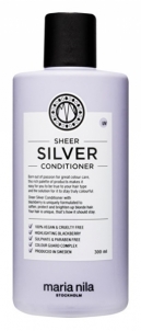 Drėkinamasis kondicionierius, neutralizuojantis geltonų plaukų toną Maria Nila Silver 1000 ml Matu kondicionieri, balzāmi