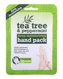 Drėkinančios pirštinės Xpel Tea Tree Tea Tree & Peppermint 1vnt Rankų priežiūros priemonės