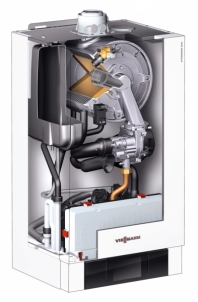 Dujinis kondensacinis katilas Viessmann Vitodens 200-W, 19 kW, vandens ruošimas atskirame šildytuve