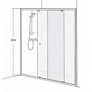 Dušo durys IDO Showerama 8-1 175, matinis stiklas