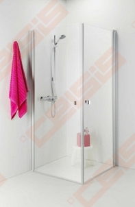Shower enclosures IDO Showerama 8-02 80x80 su pilkos spalvos profliu ir Dandelion II stiklu