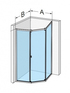 Dušo kabina IDO Showerama 8-3 70x90, skaidrus stiklas