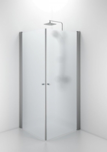 Shower enclosures Ifö Space SPNF 75x75 Silver, matinis glass su rankenėle