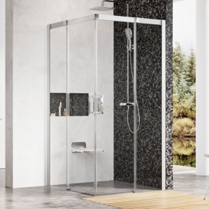 Shower enclosures Ravak Matrix, MSRV4-90/90, satinas+Transpa Shower enclosures