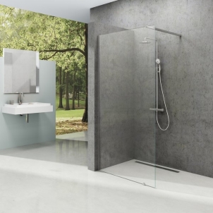 Shower enclosures Ravak Walk-in Wall, 100x200 Juoda+Transparent Shower enclosures