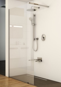 Shower enclosures Ravak Walk-in Wall, 100x200 Juoda+Transparent