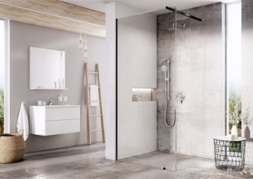 Shower enclosures Ravak Walk-in Wall, 120x200 Juoda+Transparent