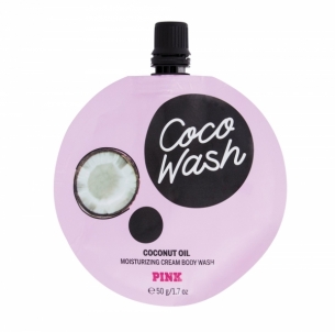 Dušo kremas Pink Coco Wash Coconut Oil Cream 50ml Travel Size Dušo želė