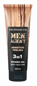 Dušo žele Dermacol Shower Gel for Men 3v1 Sensitiv e Feeling Men Agent (Shower Gel) 250 ml 