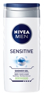 Dušo žele Nivea Shower Gel for Men Sensitive 250 ml Dušas želeja