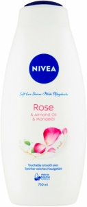 Dušo želė Nivea Shower gel Rose & Almond Milk (Shower Gel) 750 ml Гель для душа