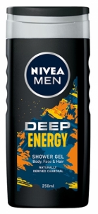 Shower gel vyrams Nivea Deep Energy 250 ml Shower gel