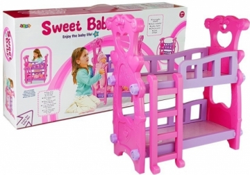 Dviaukštė lovytė lėlėms Žaislai mergaitėms