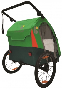 Dviračio priekaba Bellelli Trailblazer for kids green Vaikiškos kėdutės dviračiams