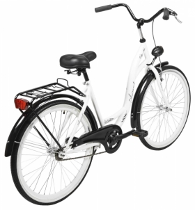 Dviratis AZIMUT City Lux 26 2021 white-black Велосипеды городские или дорожные