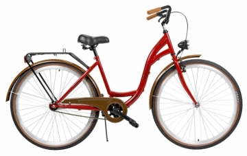 Miesto dviratis moterims AZIMUT City Lux 28 2021 bordo-brown