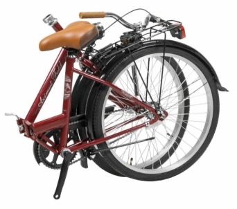 Sulankstomas dviratis AZIMUT Fold 24 2021 burgund Sulankstomi dviračiai
