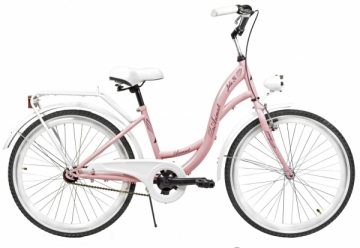 Dviratis AZIMUT Julie 24 2021 pink-white Bikes for kids
