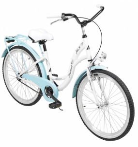 Dviratis AZIMUT Julie 24 2021 white-turquoise Teens bikes