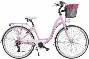Dviratis AZIMUT Sarema 28 ALU TX-6 2021 pink City bikes