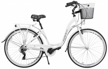 Moteriškas dviratis AZIMUT Sarema 28 ALU TX-6 2021 white Miesto dviračiai