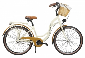 Velosipēds AZIMUT Sarema ALU 26 3-speed 2023 cream semi-matt Pilsētas velosipēdi