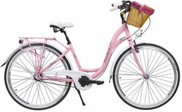 Dviratis AZIMUT Sarema ALU 28 3-speed 2023 pink shiny City bikes