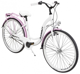 Moteriškas dviratis AZIMUT Vintage 28 3-speed 2021 white-pink