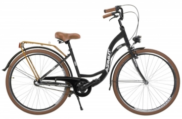 Dviratis AZIMUT Vintage 28 3-speed 2023 black-cream matt Велосипеды городские или дорожные