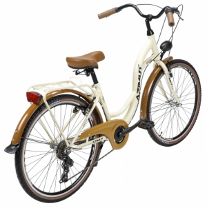 Dviratis AZIMUT Vintage TX 26 6-speed 2021 cream-brown City bikes